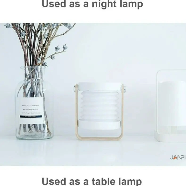 Wood Handle Foldable LED Night Lamp Jules™ Spingar.com