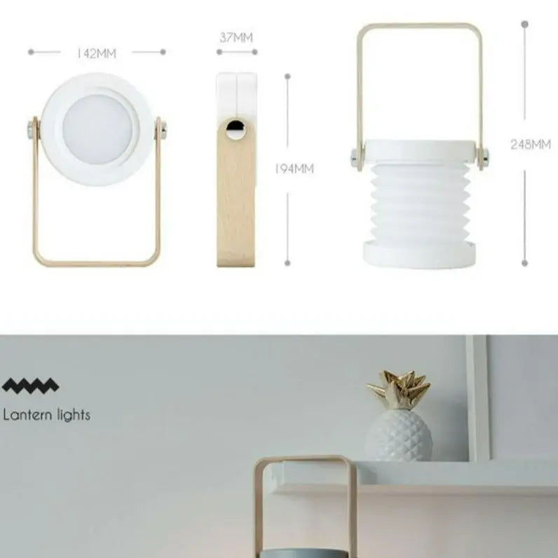 Wood Handle Foldable LED Night Lamp Jules™ Spingar.com