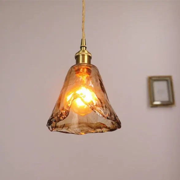 Nordic Brass Glass LED Pendant Lamp SPINGAR.COM