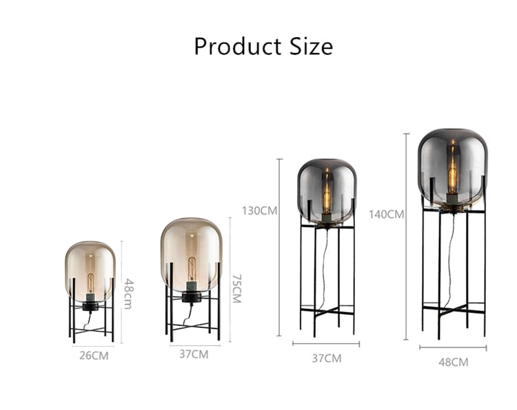 Modern Big Glass Ball LED Floor & Table Lamp Ego™ Spingar.com