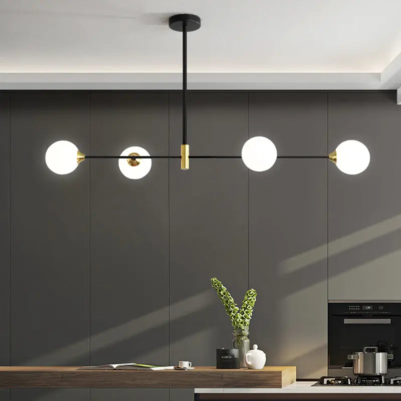 Modern Glass Ball Dinning Room LED Island Pendant Lamp Dilly SPINGAR.COM