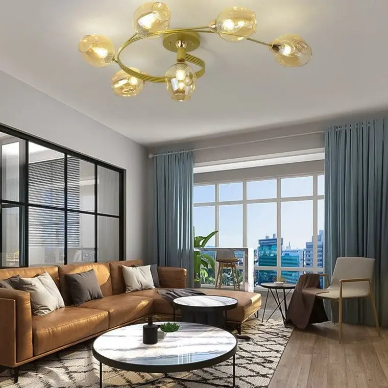 Modern Spiral Shape LED Ceiling Lamp Nara SPINGAR.COM