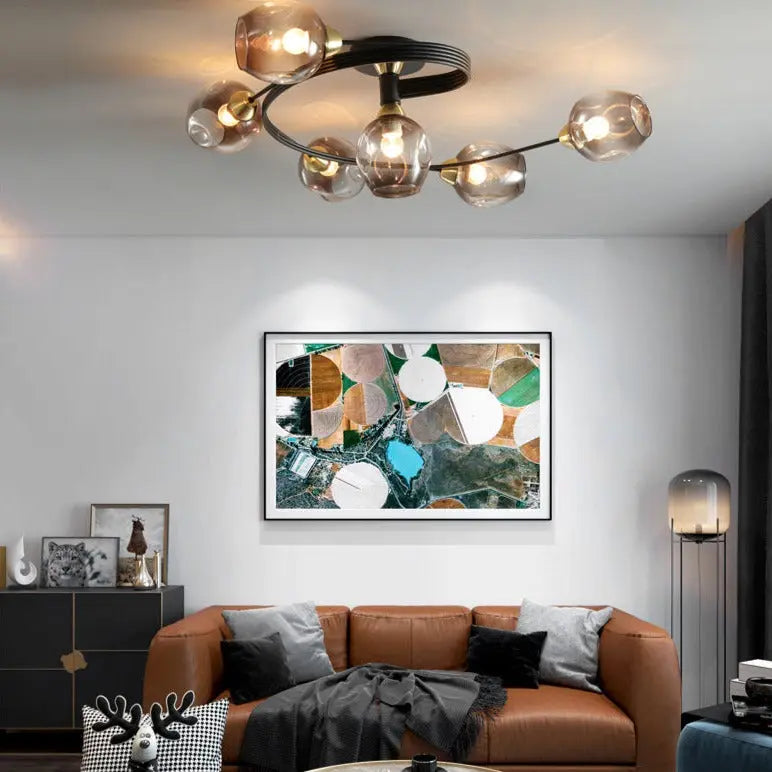 Modern Spiral Shape LED Ceiling Lamp Nara SPINGAR.COM