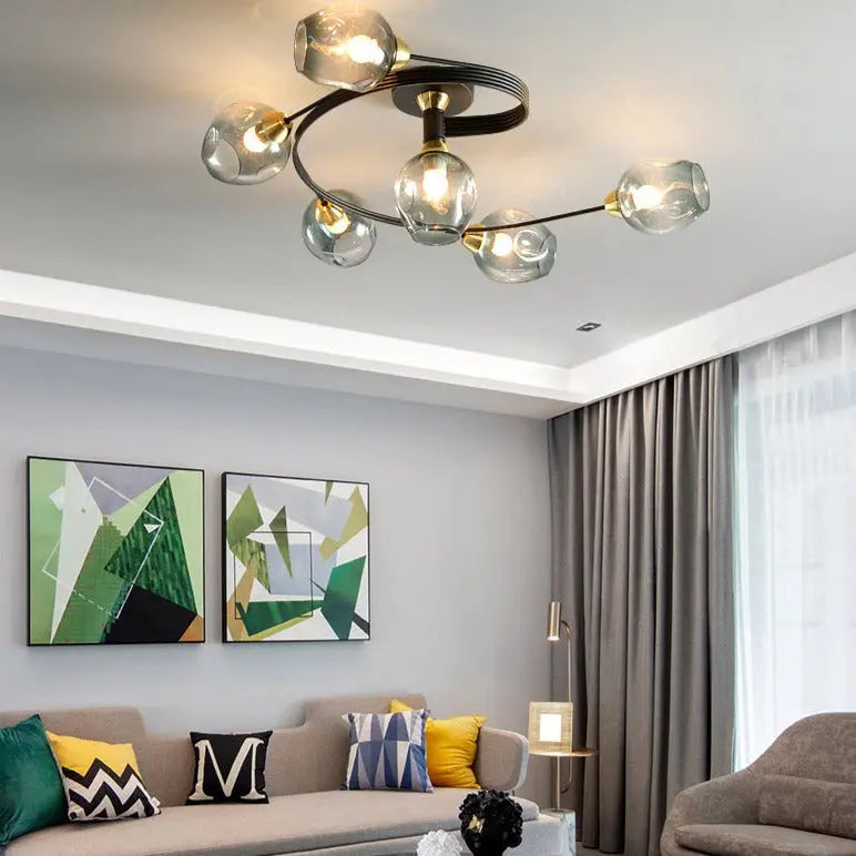 Modern Spiral Shape LED Ceiling Lamp Nara SPINGAR.COM