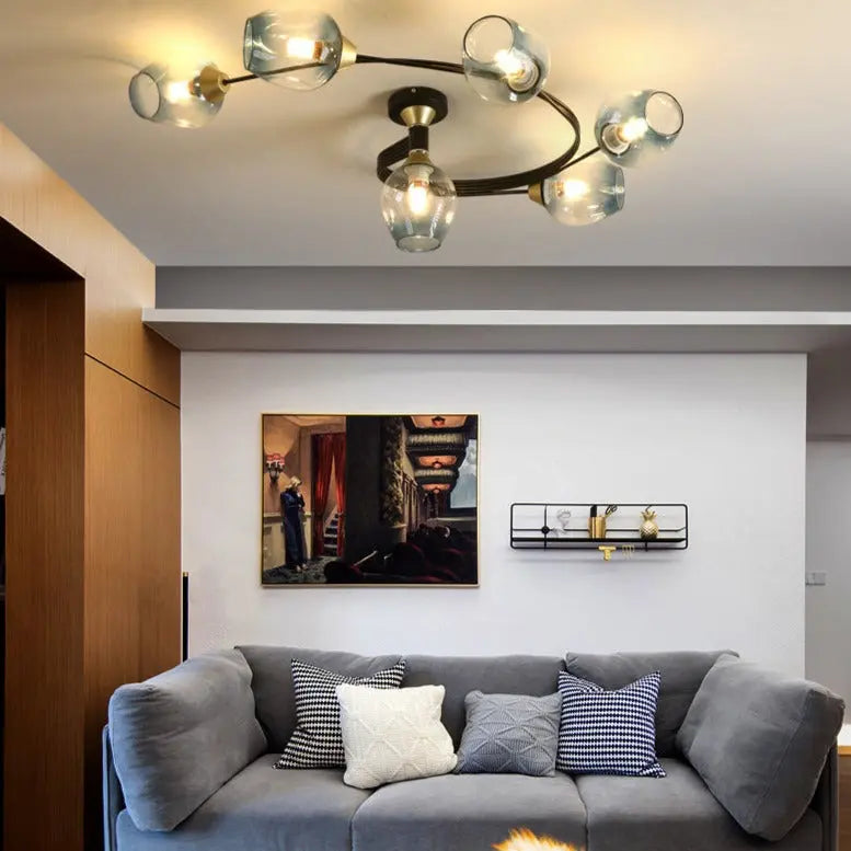 Modern Spiral Shape LED Ceiling Lamp Nara SPINGAR.COM