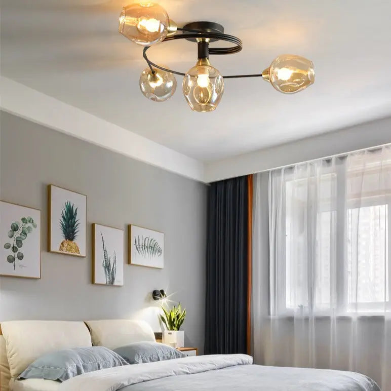 Modern Spiral Shape LED Ceiling Lamp Nara SPINGAR.COM