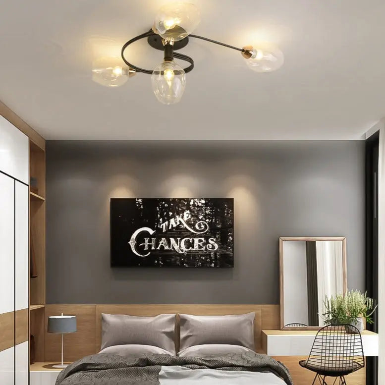 Modern Spiral Shape LED Ceiling Lamp Nara SPINGAR.COM
