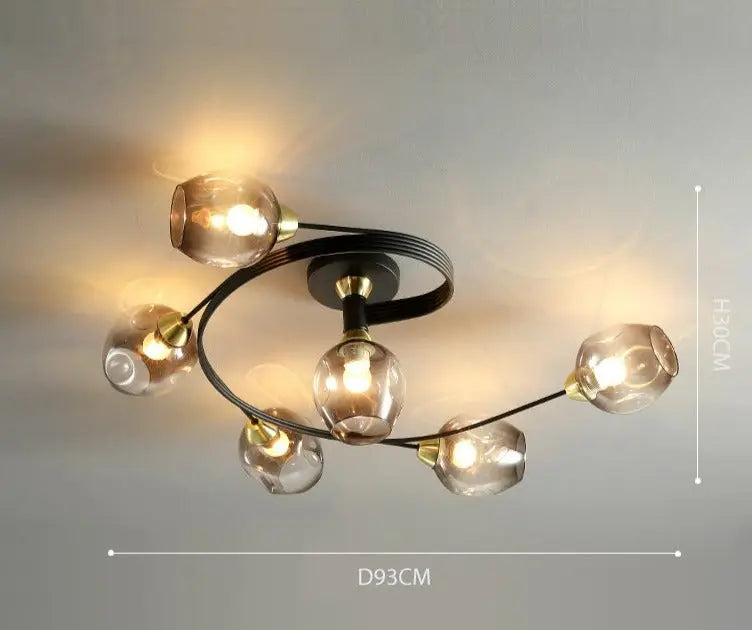 Modern Spiral Shape LED Ceiling Lamp Nara SPINGAR.COM