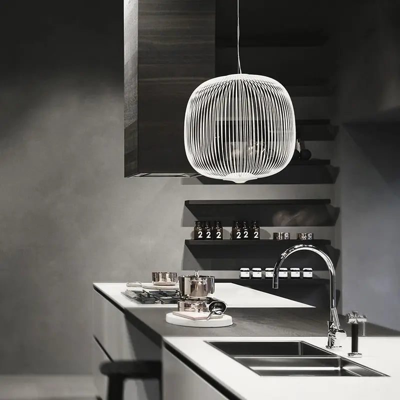 Modern Iron Bird Cage LED Pendant Lamp SPINGAR.COM