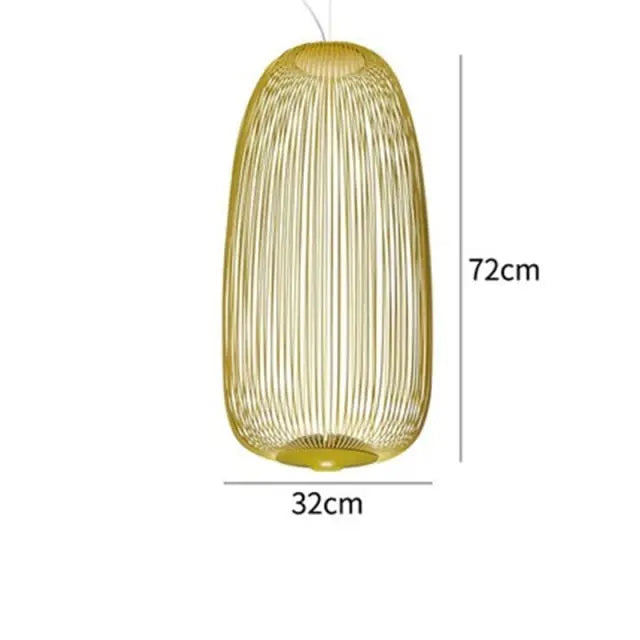 Modern Iron Bird Cage LED Pendant Lamp SPINGAR.COM