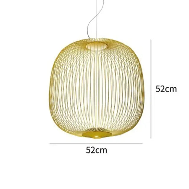 Modern Iron Bird Cage LED Pendant Lamp SPINGAR.COM
