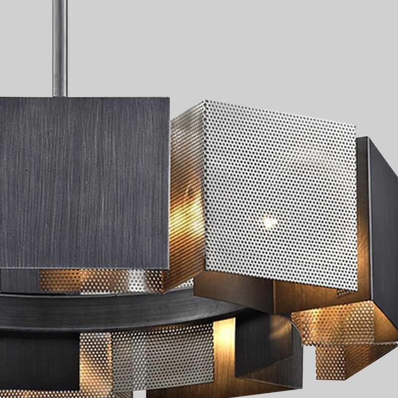 Postmodern Black Metal LED Chandelier Judy™ Spingar.com