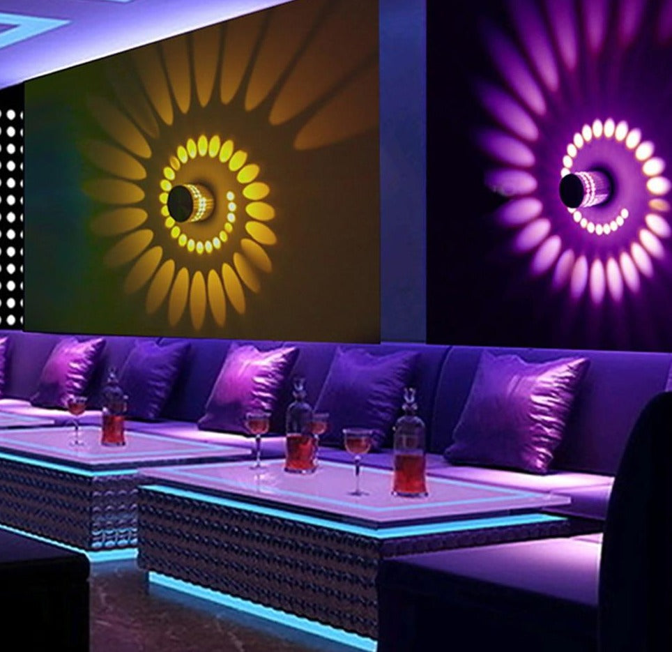 Smart Spiral Hole LED RGB Wall Lamp Lieke™ Spingar.com