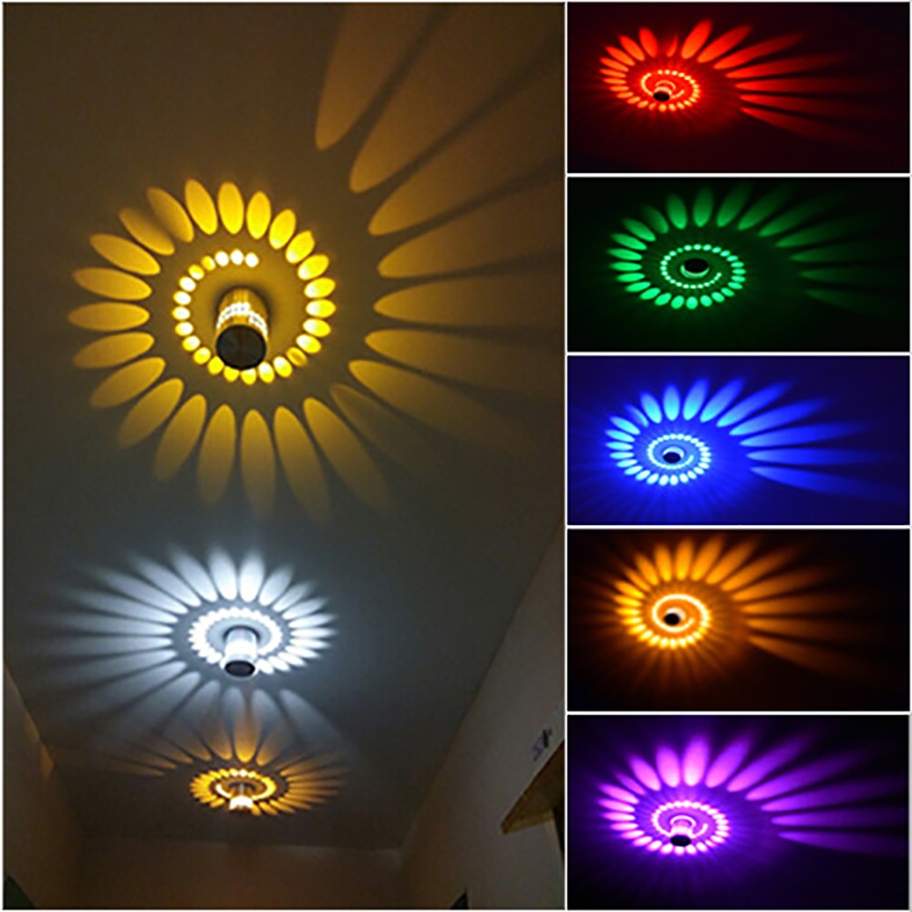 Smart Spiral Hole LED RGB Wall Lamp Lieke™ Spingar.com
