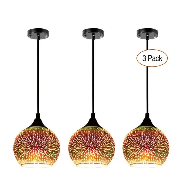 Modern 3D Colorful Starry Sky Glass LED Pendant Lamp Emma™ Spingar.com
