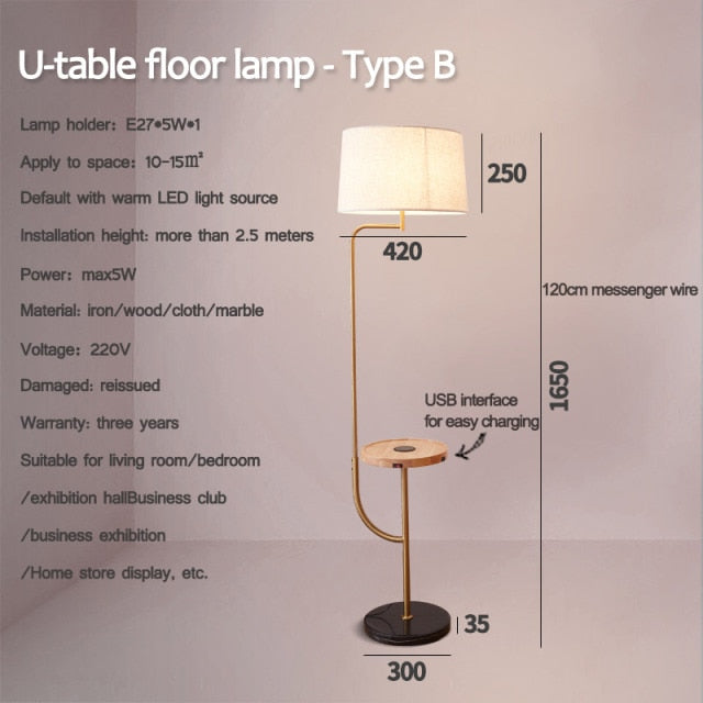 Modern Wooden LED Floor Lamp Francisco™ Spingar.com
