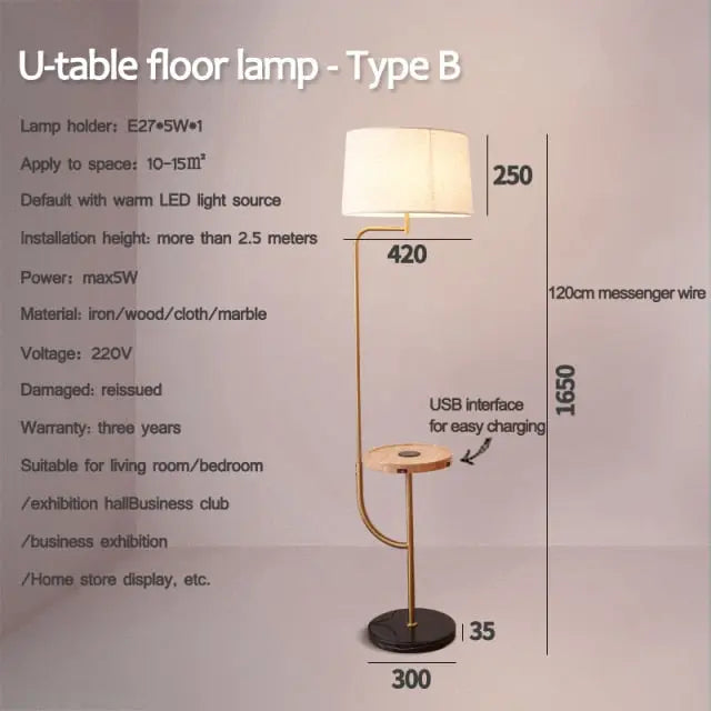 Modern Wooden LED Floor Lamp Francisco™ Spingar.com