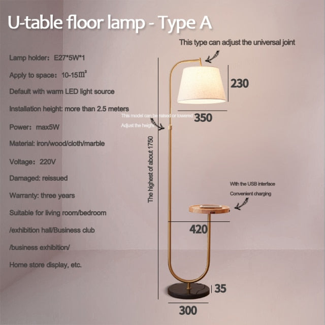 Modern Wooden LED Floor Lamp Francisco™ Spingar.com