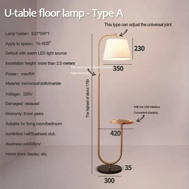 Modern Wooden LED Floor Lamp Francisco™ Spingar.com