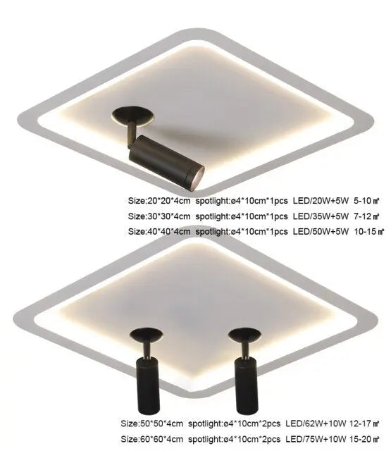 Modern Minimalist LED Ceiling Lamp Carol™ Spingar.com