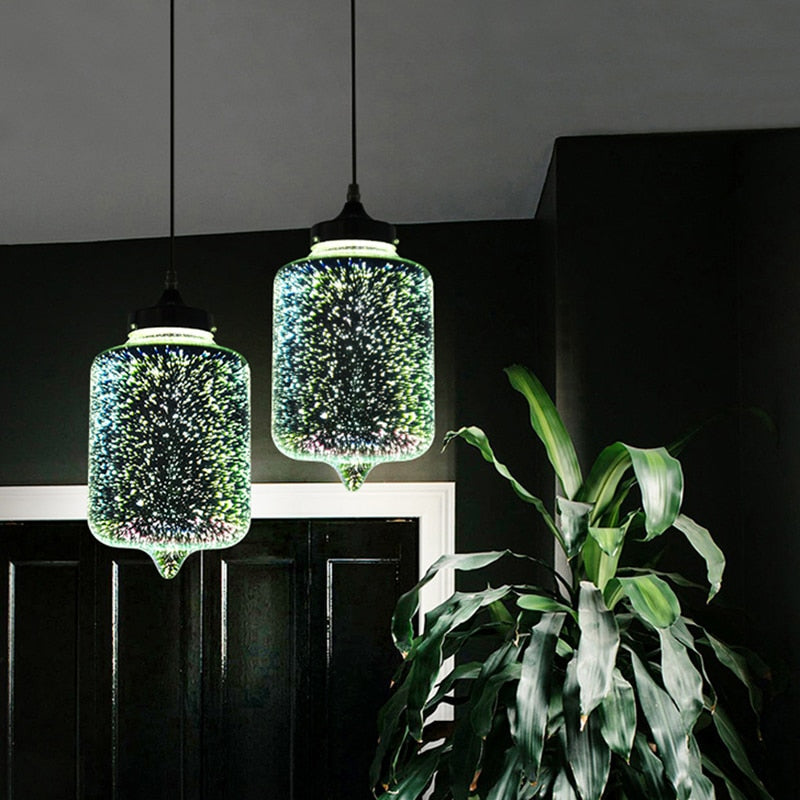 Modern 3D Colorful Starry Sky Glass LED Pendant Lamp Emma™ Spingar.com