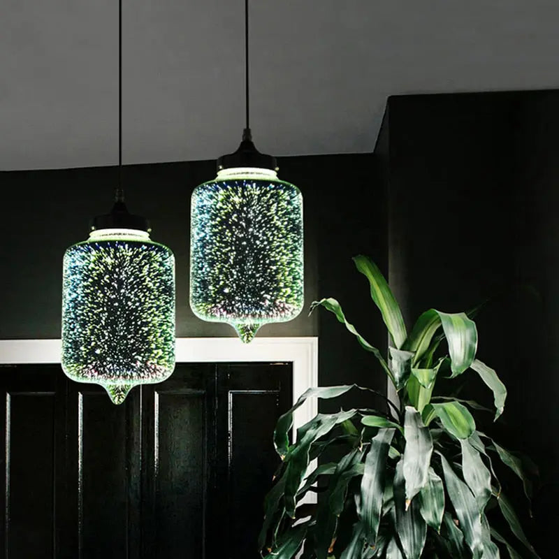 Modern 3D Colorful Starry Sky Glass LED Pendant Lamp Emma™ Spingar.com