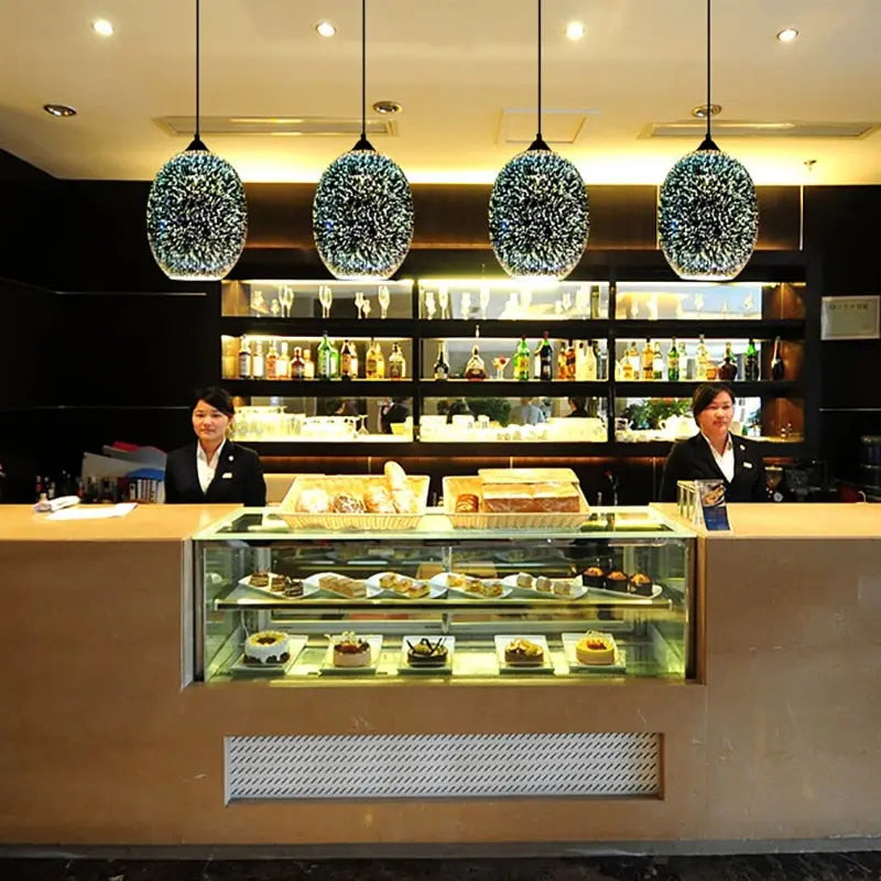 Modern 3D Colorful Starry Sky Glass LED Pendant Lamp Emma™ Spingar.com