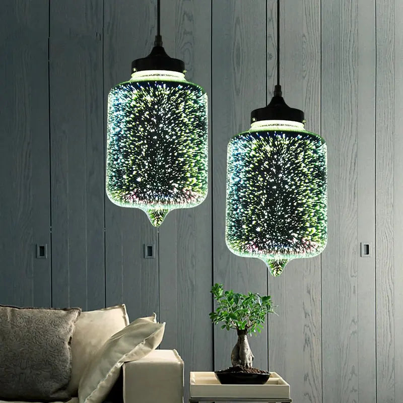 Modern 3D Colorful Starry Sky Glass LED Pendant Lamp Emma™ Spingar.com