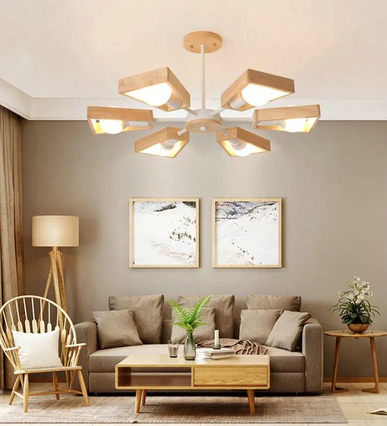 Modern Wood LED Pendant Lamp Kade SPINGAR.COM