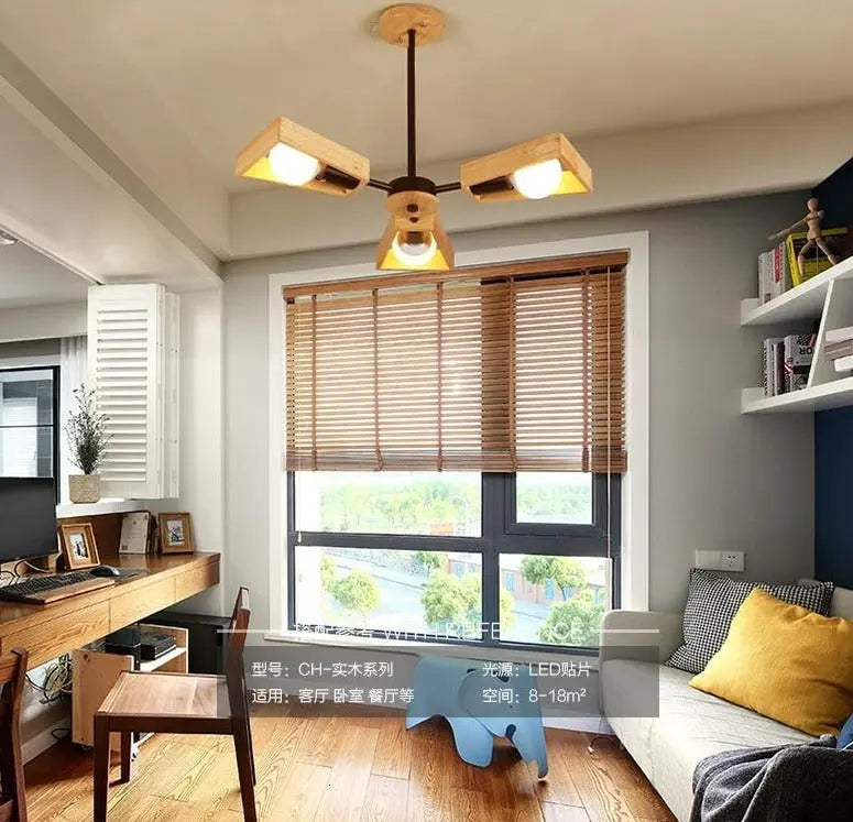 Modern Wood LED Pendant Lamp Kade SPINGAR.COM