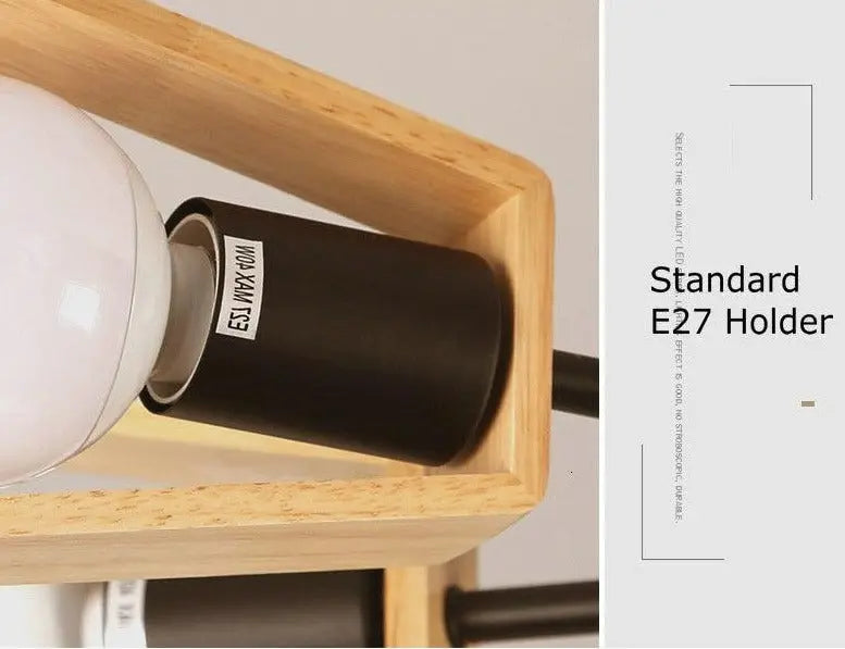 Modern Wood LED Pendant Lamp Kade SPINGAR.COM