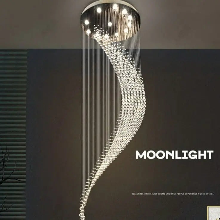 Modern Staircase Crystal LED Chandelier™ SPINGAR.COM