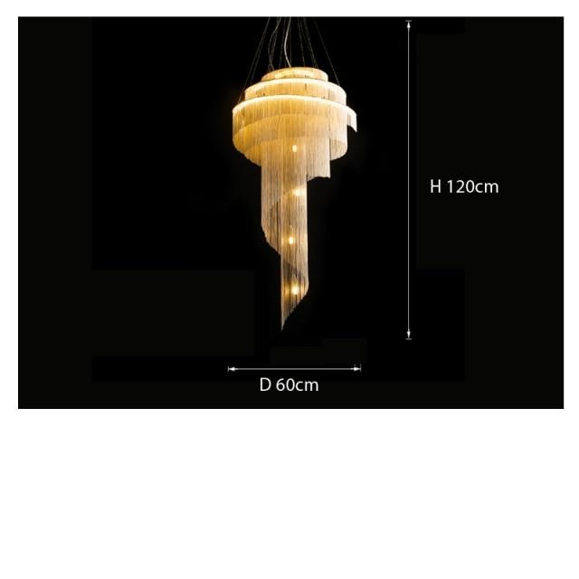 Post-modern Gold LED Chandelier Marilyn™ Spingar.com