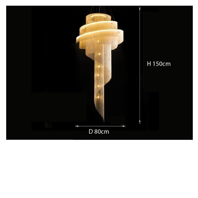 Post-modern Gold LED Chandelier Marilyn™ Spingar.com