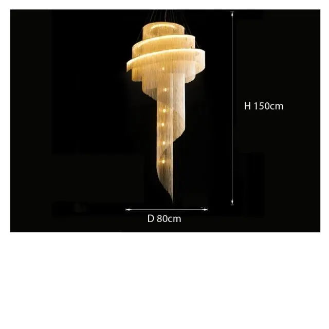 Post-modern Gold LED Chandelier Marilyn™ Spingar.com