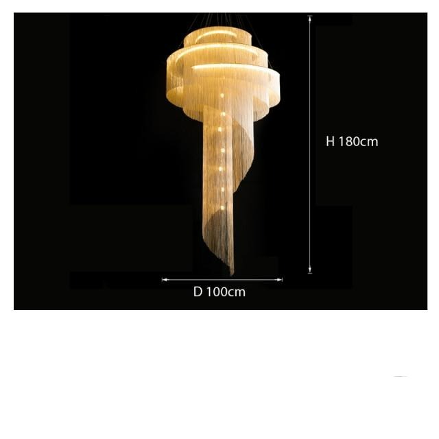 Post-modern Gold LED Chandelier Marilyn™ Spingar.com