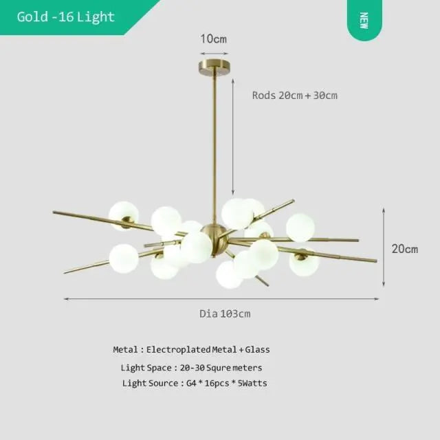 Modern Glass Ball LED Island Pendant Lamp Isabella™ Spingar.com