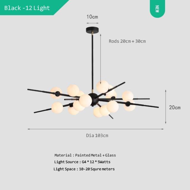 Modern Glass Ball LED Island Pendant Lamp Isabella™ Spingar.com