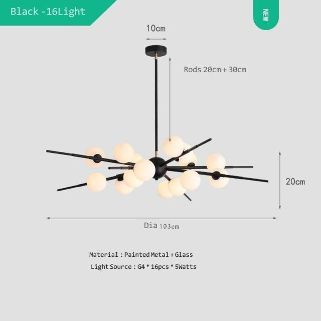 Modern Glass Ball LED Island Pendant Lamp Isabella™ Spingar.com