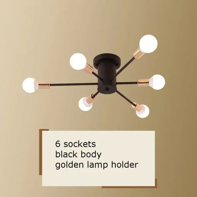 Vintage Metal Star LED Ceiling Lamp Brian™ Spingar.com