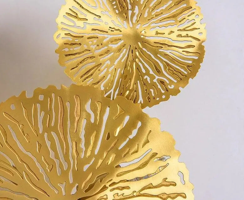 Gold Lotus Leaf LED Wall Lamp Idan SPINGAR.COM