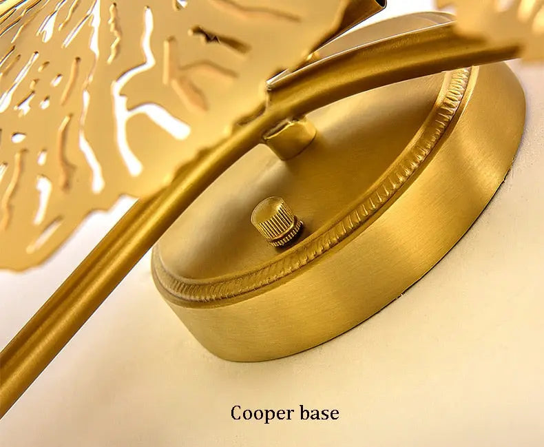Gold Lotus Leaf LED Wall Lamp Idan SPINGAR.COM
