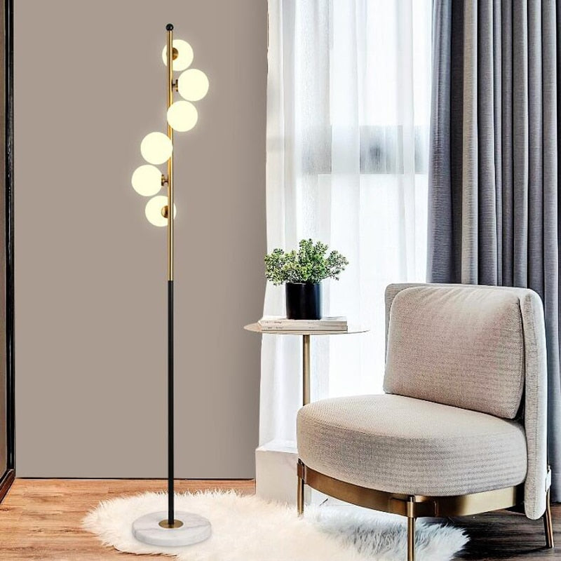 Modern Glass Ball LED Floor Lamp Hugo™ SPINGAR.COM