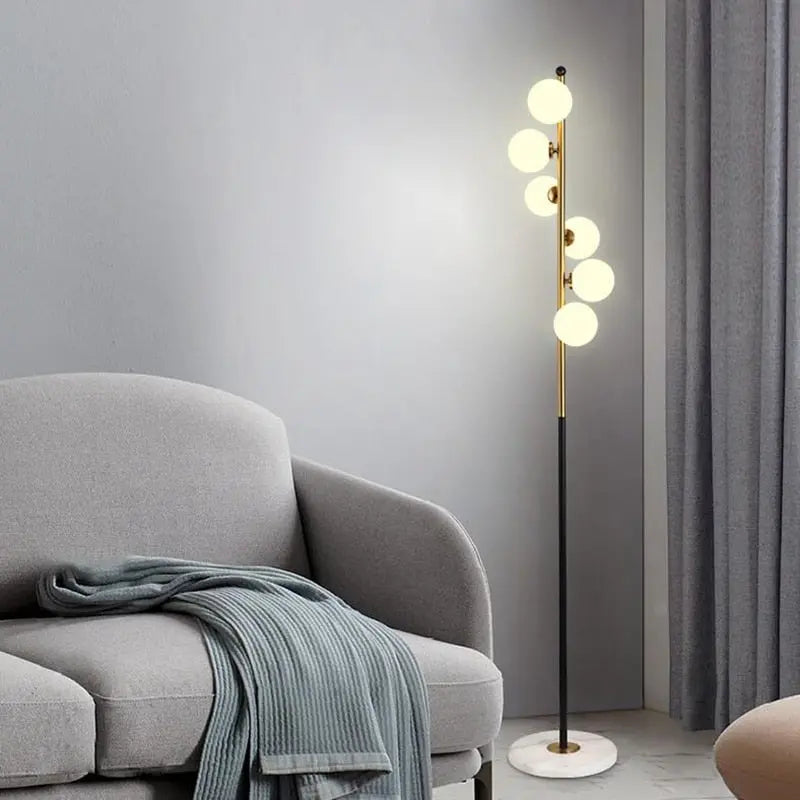 Modern Glass Ball LED Floor Lamp Hugo™ SPINGAR.COM