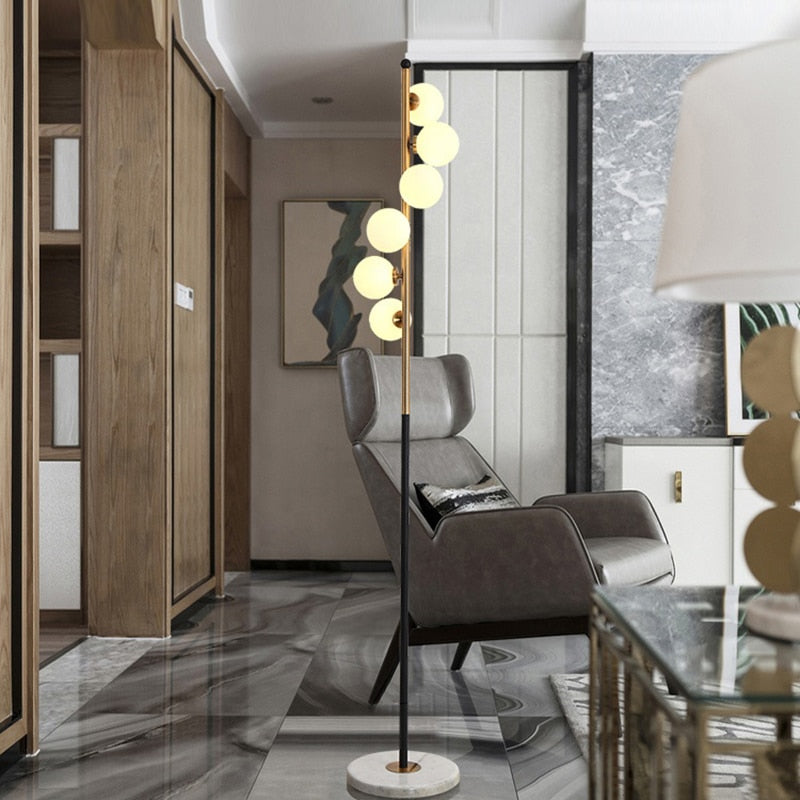 Modern Glass Ball LED Floor Lamp Hugo™ SPINGAR.COM