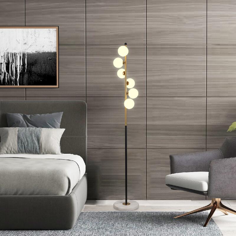 Modern Glass Ball LED Floor Lamp Hugo™ SPINGAR.COM
