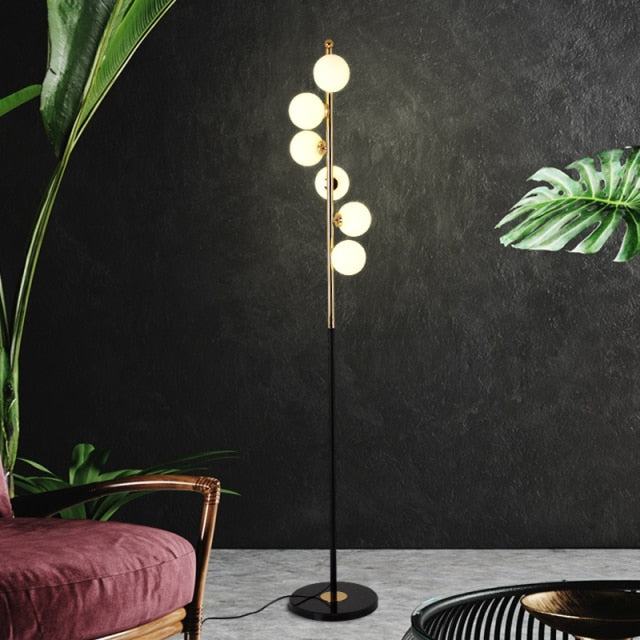 Modern Glass Ball LED Floor Lamp Hugo™ SPINGAR.COM