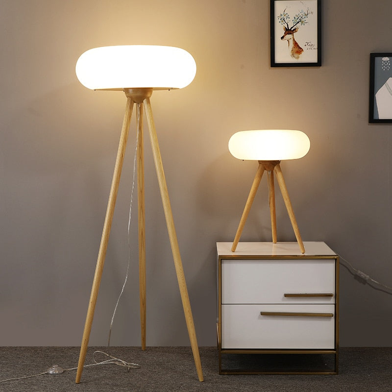 Wooden LED Floor & Table Light Emilia™ Spingar.com