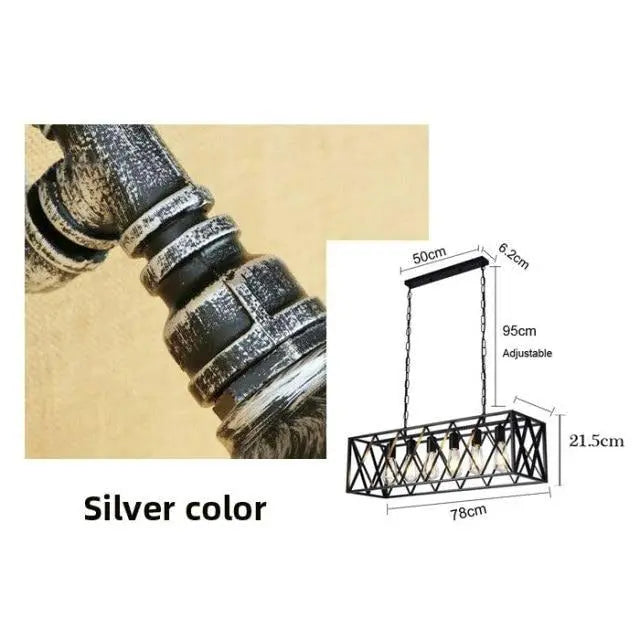 Six Heads Industrial Vintage LED Pendant lamp Ami SPINGAR.COM