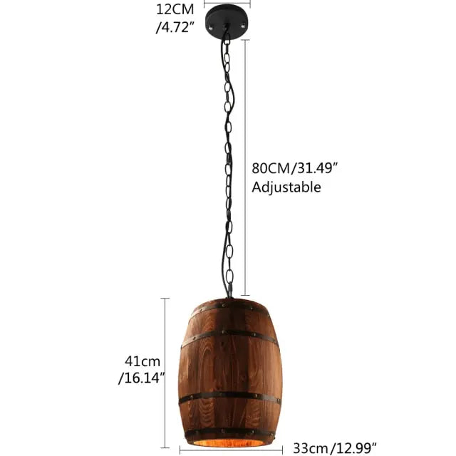 Country Style Barrel LED Pendant Lamp Dabi SPINGAR.COM